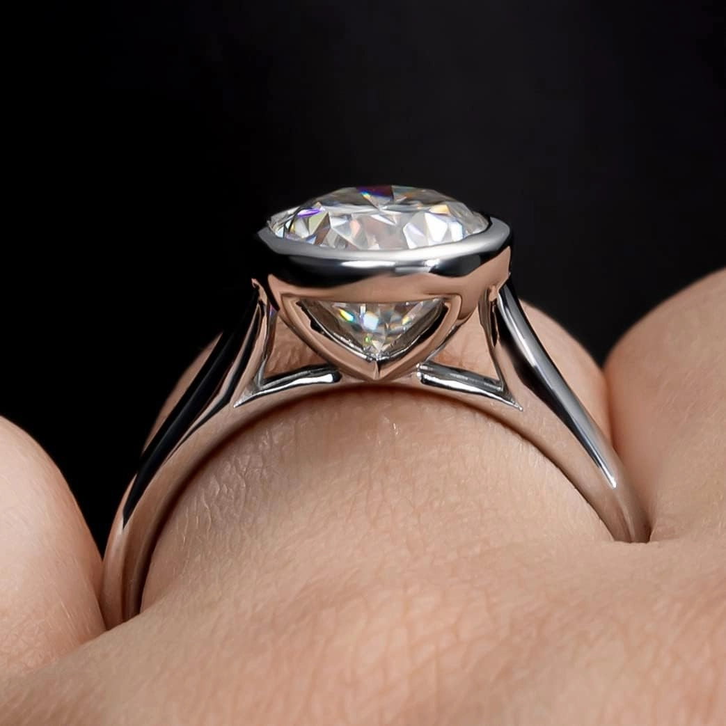 Moissanite Engagement Rings 3-5cttw Pear/Emerald/Marquise/Round/Cushion/Heart/Oval Cut D Color VVS1 S925 Sterling Silver Promise Wedding Rings for Women with Certificate Elegant Gift Packed