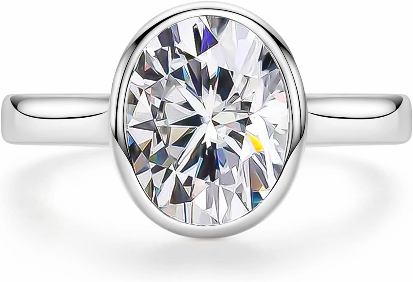 Moissanite Engagement Rings 3-5cttw Pear/Emerald/Marquise/Round/Cushion/Heart/Oval Cut D Color VVS1 S925 Sterling Silver Promise Wedding Rings for Women with Certificate Elegant Gift Packed
