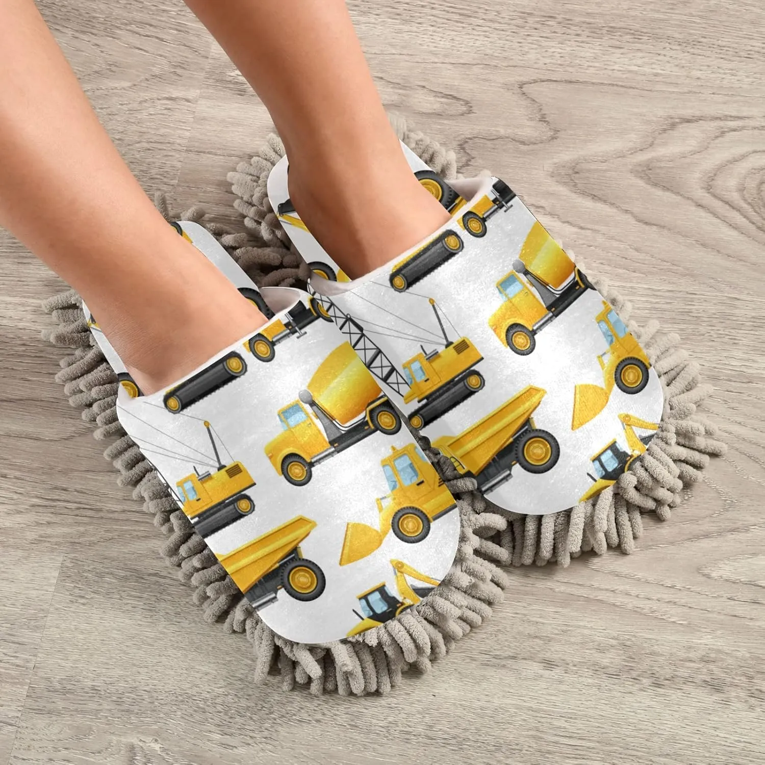 Mop Slippers Shoes, Unisex Cleaning House Slippers Spa Dusting Slippers M-L