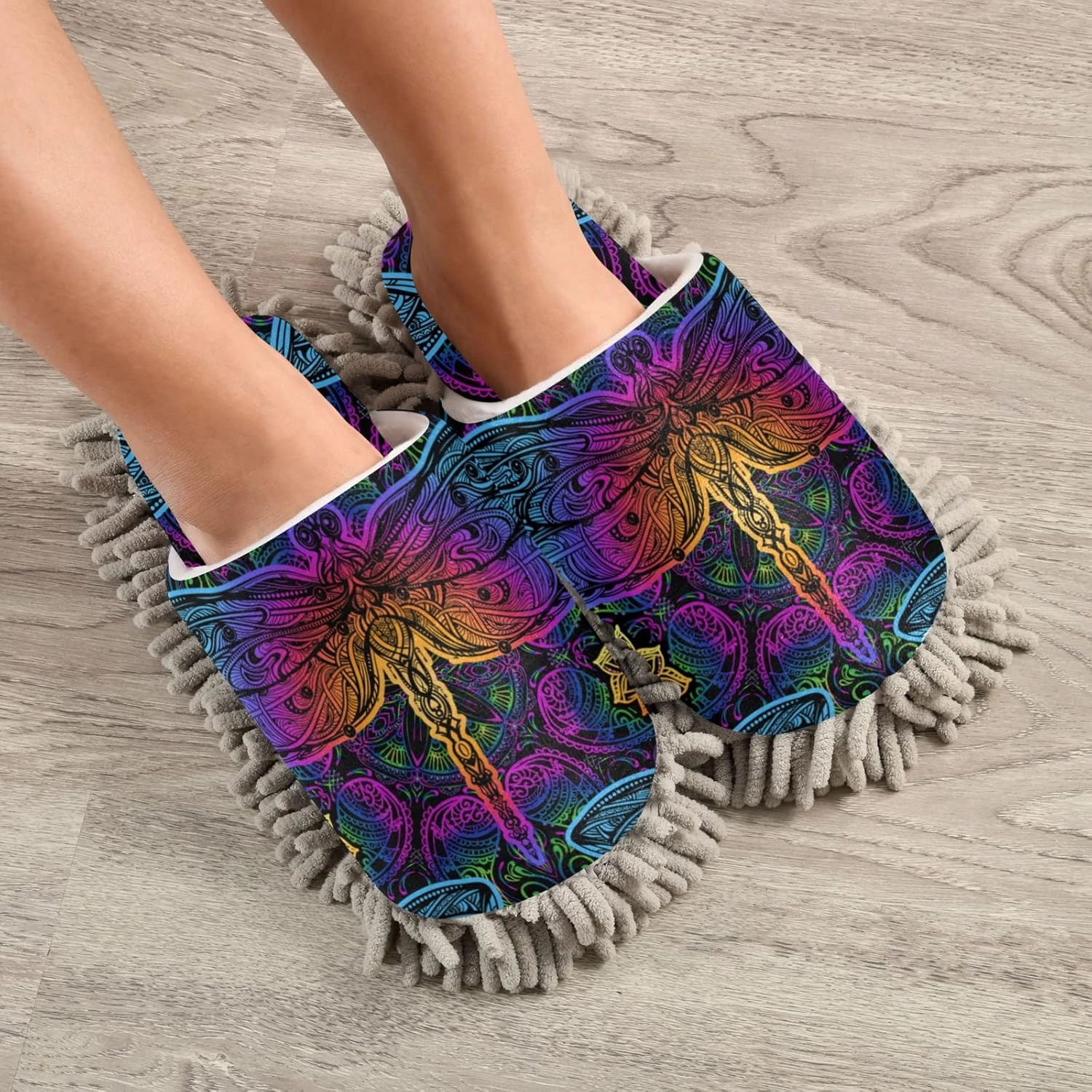 Mop Slippers Shoes, Unisex Cleaning House Slippers Spa Dusting Slippers M-L
