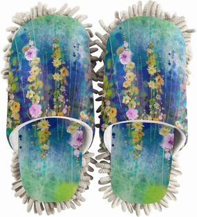 Mop Slippers Shoes, Unisex Cleaning House Slippers Spa Dusting Slippers M-L