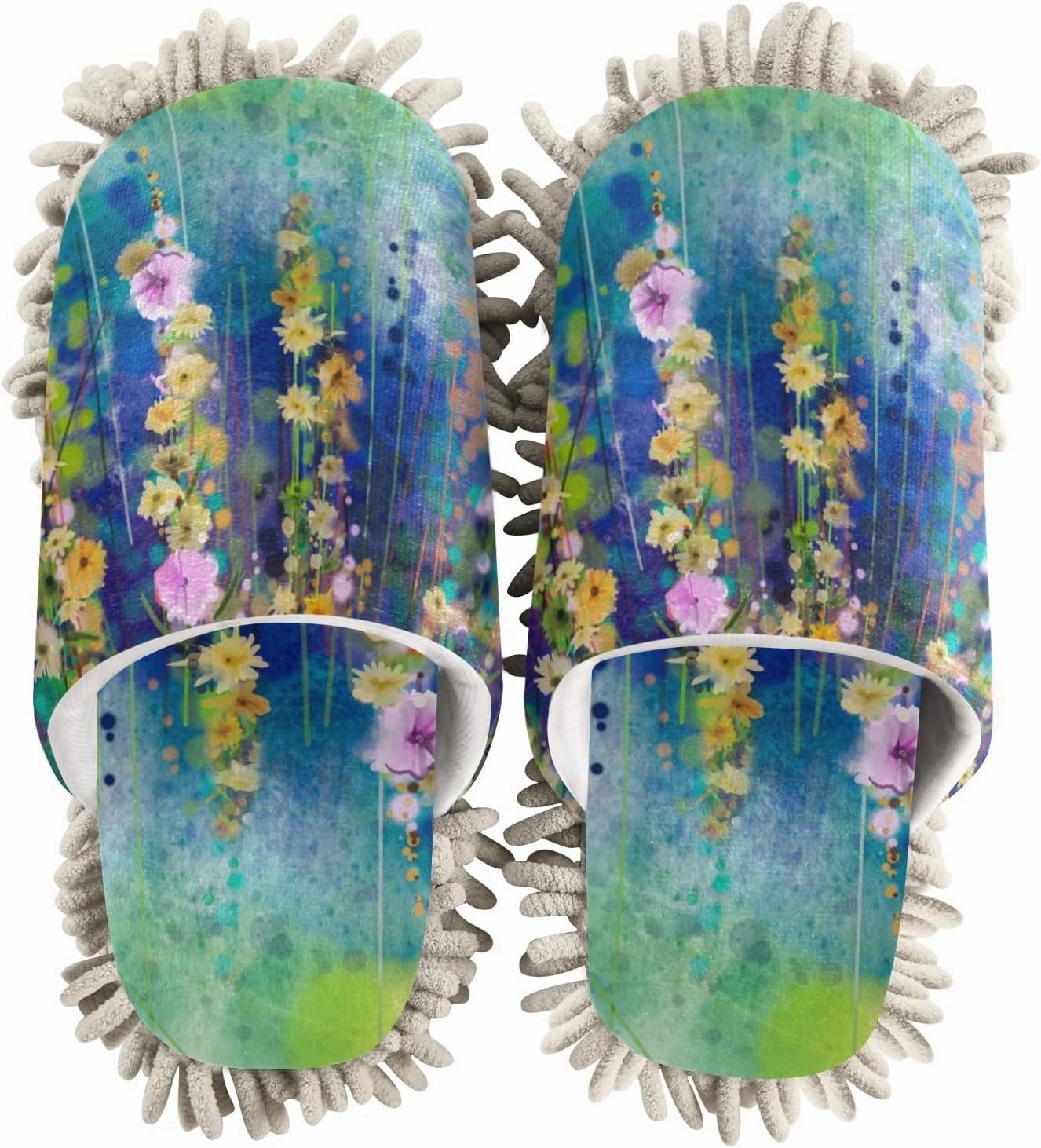 Mop Slippers Shoes, Unisex Cleaning House Slippers Spa Dusting Slippers M-L