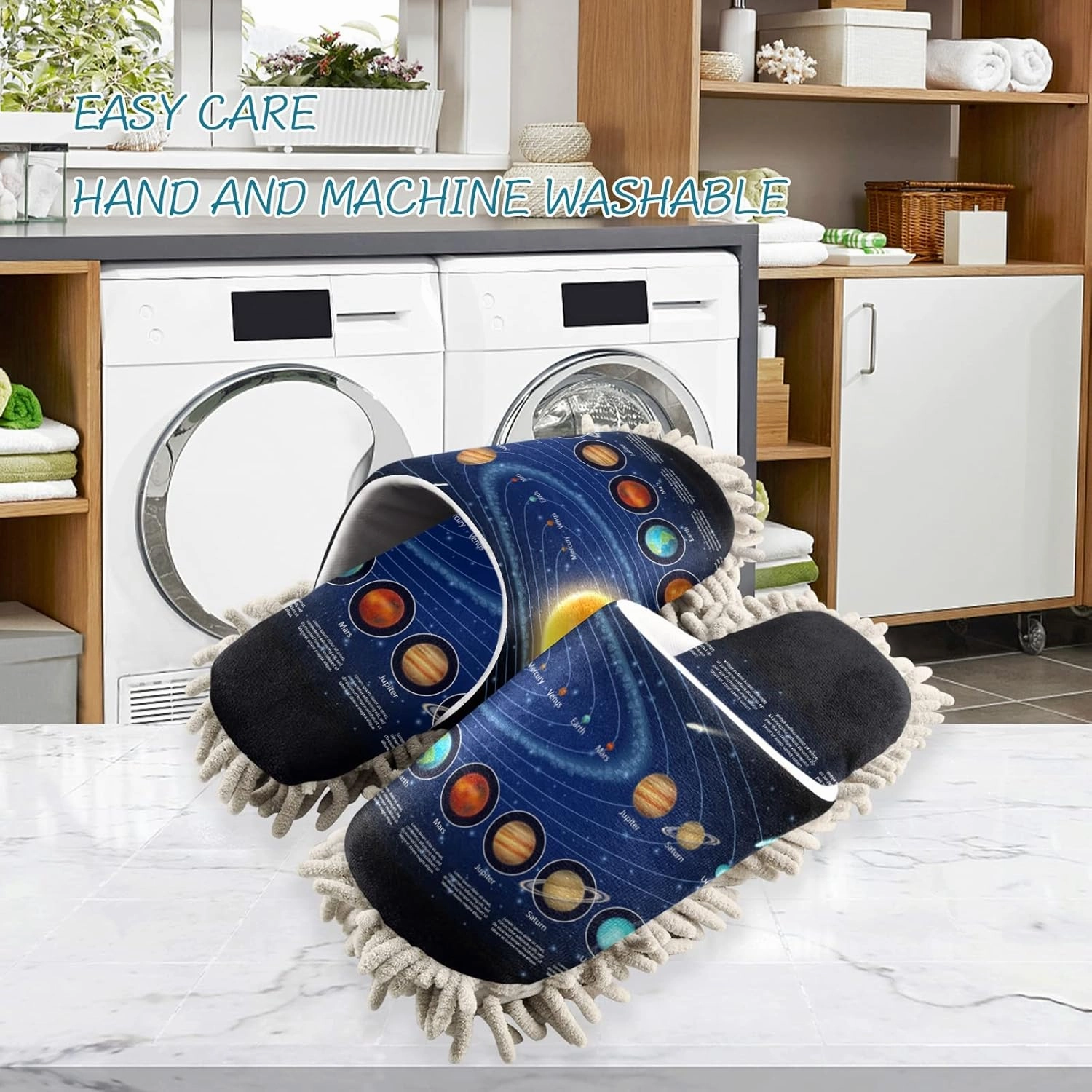 Mop Slippers Shoes, Unisex Cleaning House Slippers Spa Dusting Slippers M-L