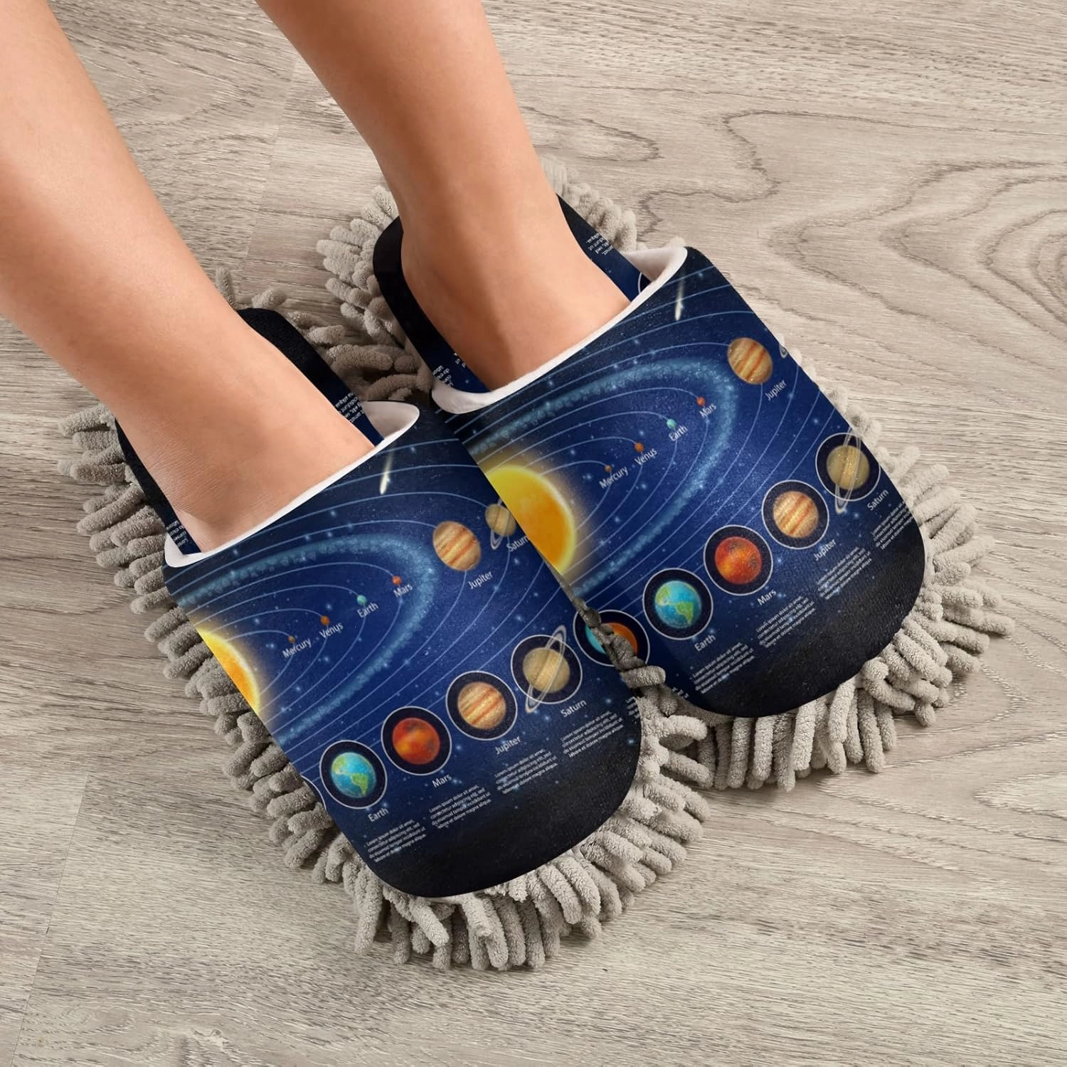 Mop Slippers Shoes, Unisex Cleaning House Slippers Spa Dusting Slippers M-L