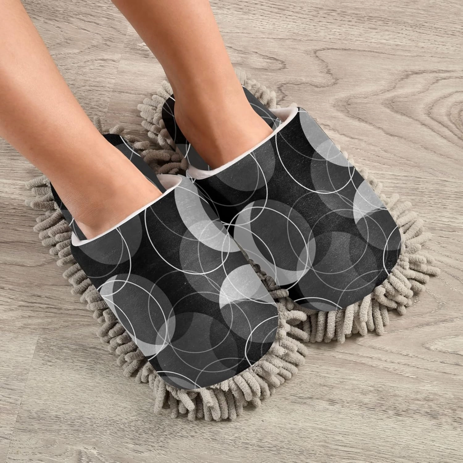 Mop Slippers Shoes, Unisex Cleaning House Slippers Spa Dusting Slippers M-L