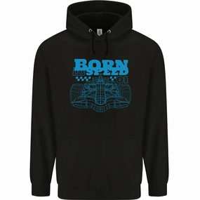 Motorsport Born to Speed Formula Racing Car Childrens Kids Hoodie