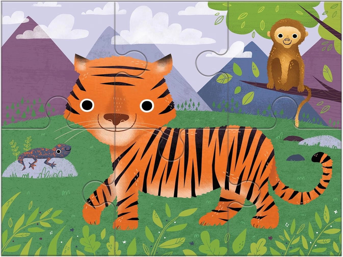Mudpuppy Animals of The World 4-in-A-Box Puzzle Set, 12