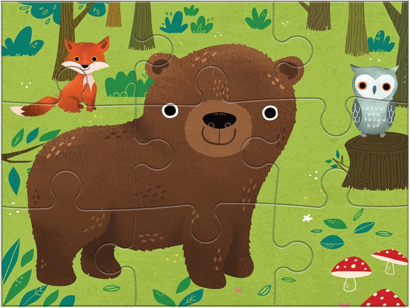 Mudpuppy Animals of The World 4-in-A-Box Puzzle Set, 12