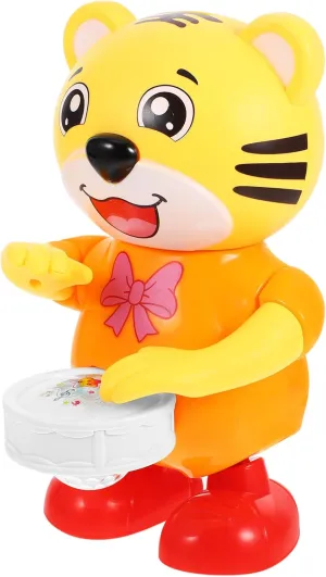 Musical Crawling Tiger Toy for Boy Girl Interactive Learning Animal Figurine Engaging Tummy Toy Dance Drum and Sing Features Safe for Boy Girl Months