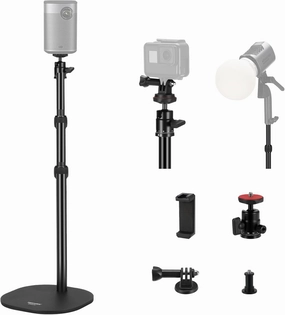 NEEWER Tabletop Projector Stand Compatible with XGIMI Nebula MEVO, 16"-35"/40-90cm Floor Camera Stand with Phone Holder & Action Camera Mount for GoPro/Projector/Webcam/Phone/LED Lights, DS006