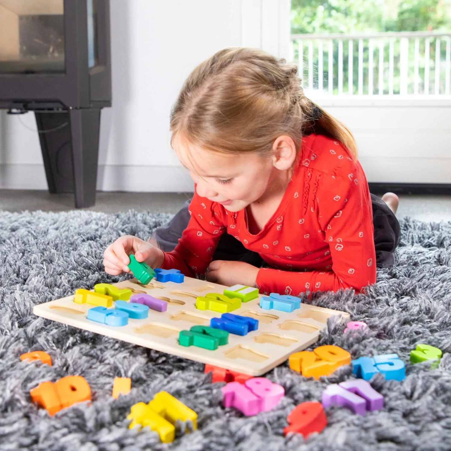 New Classic Toys Number Puzzle Educational Wooden Toys for 2 Year Old Boy and Girl Toddlers Learn How to Count