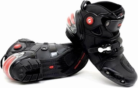 NEW Men's Motorcycle Racing Boots Black US 9.5