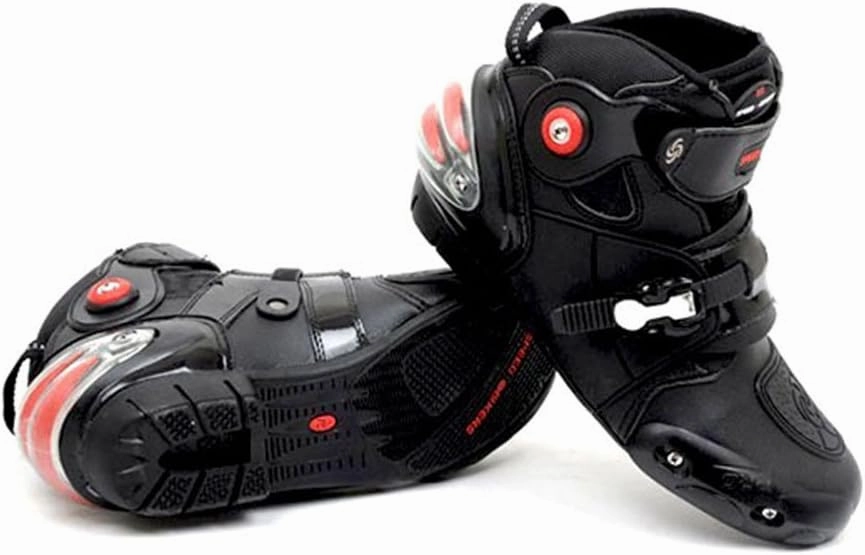 NEW Men's Motorcycle Racing Boots Black US 9.5