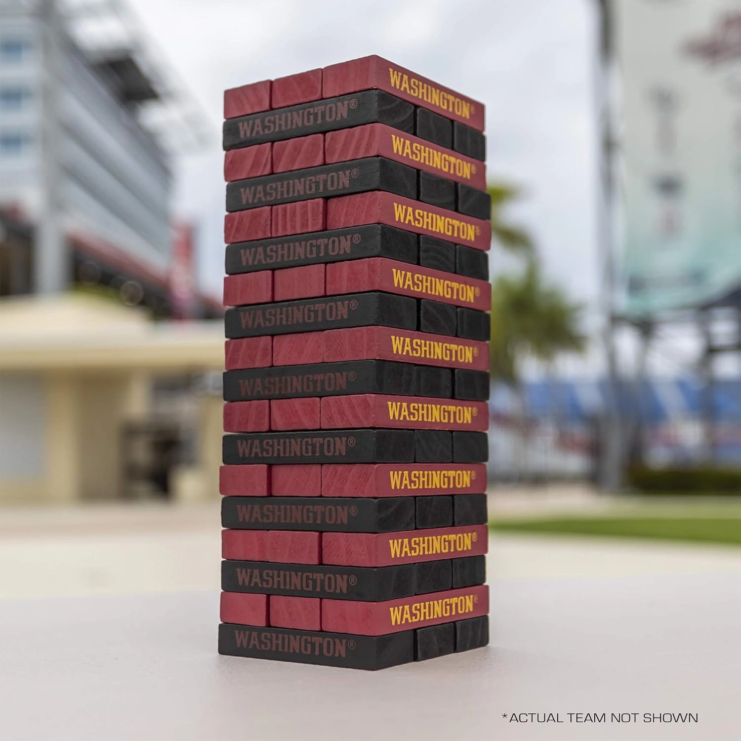 NFL Pro Football Tabletop Stackers Block Game by Wild Sports - Perfect Gift for NFL Football Fan, Dorm Game, Rec Room, Tailgate
