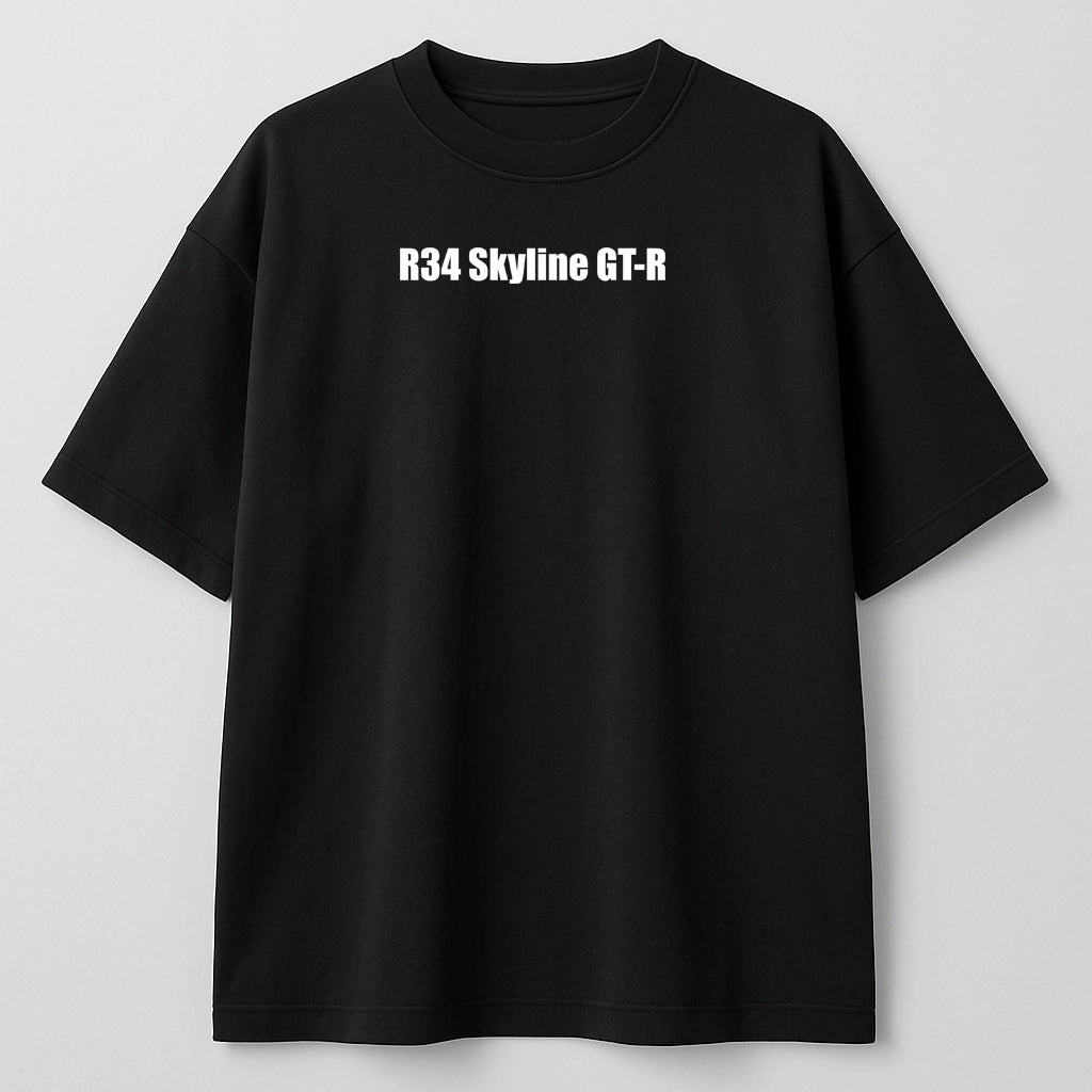 Nissan Skyline R34 GT-R Graphic Oversized T-Shirt – "Ten Second Car" Edition
