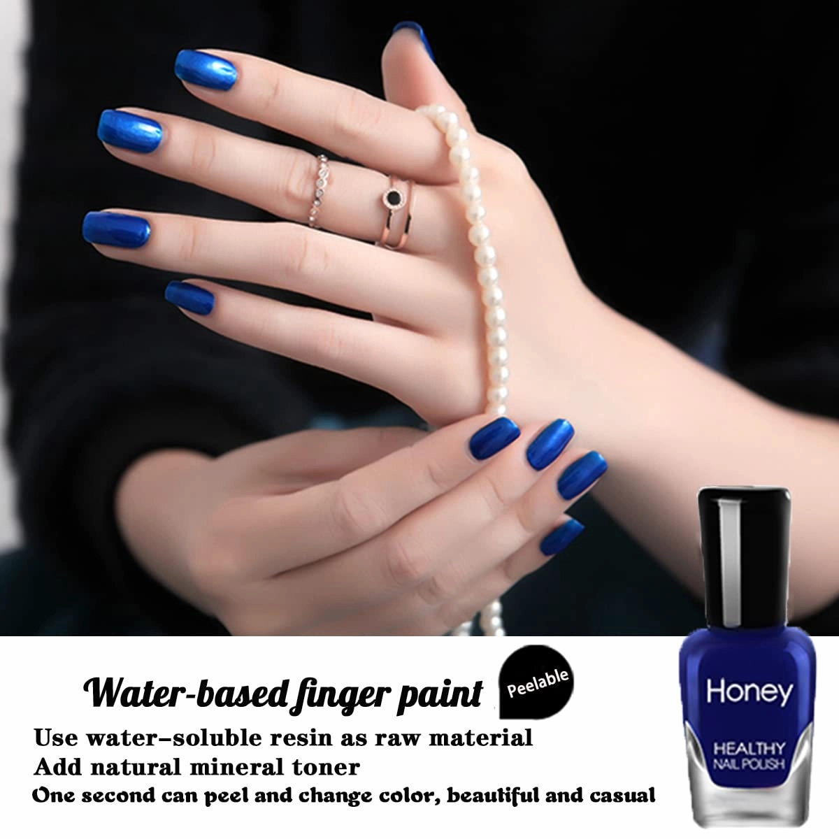 Non Toxic Nail Polish Set, Easy Peel Off and Fast Dry NailPolish Set for Pack, Eco Friendly & Organic Water Based Nail Polish for Women,Teens (18 Bottles)