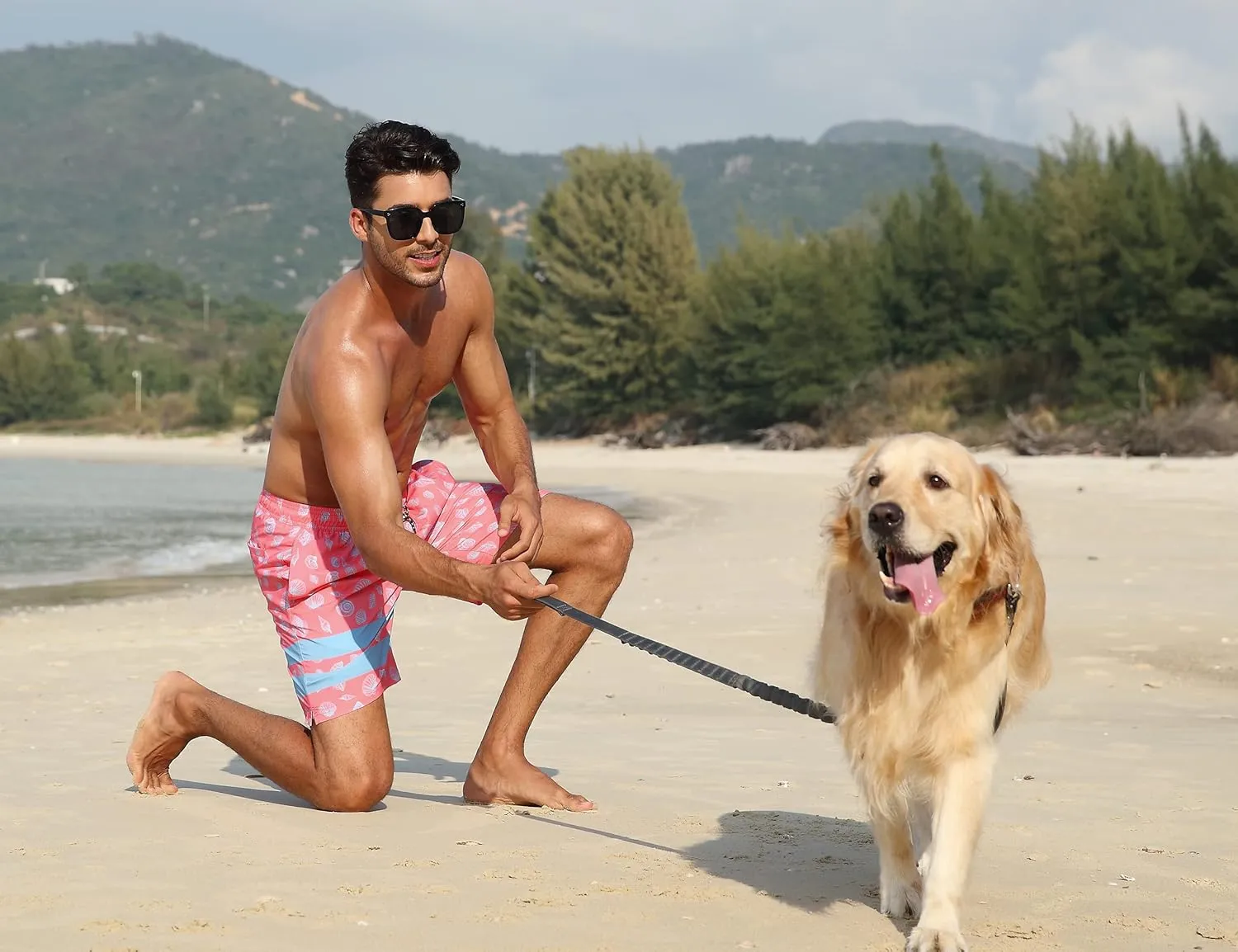 Nonwe Mens Swim Trunks with Compression Liner Quick Dry Summer Board Shorts Swimwear