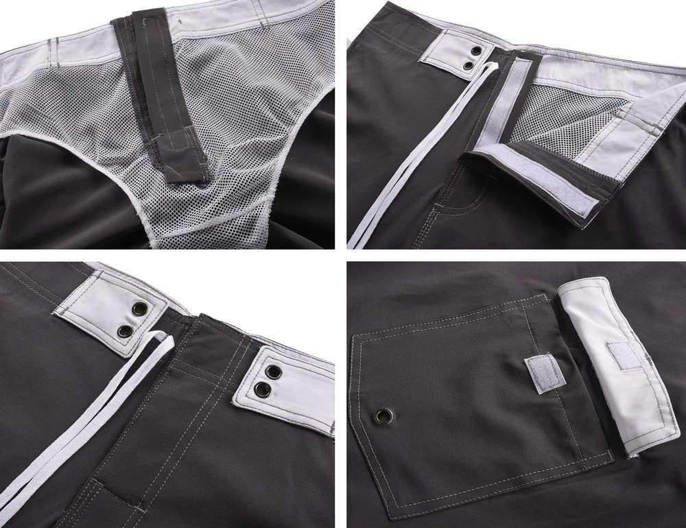 Nonwe Men's Sportwear Quick Dry Board Shorts with Lining