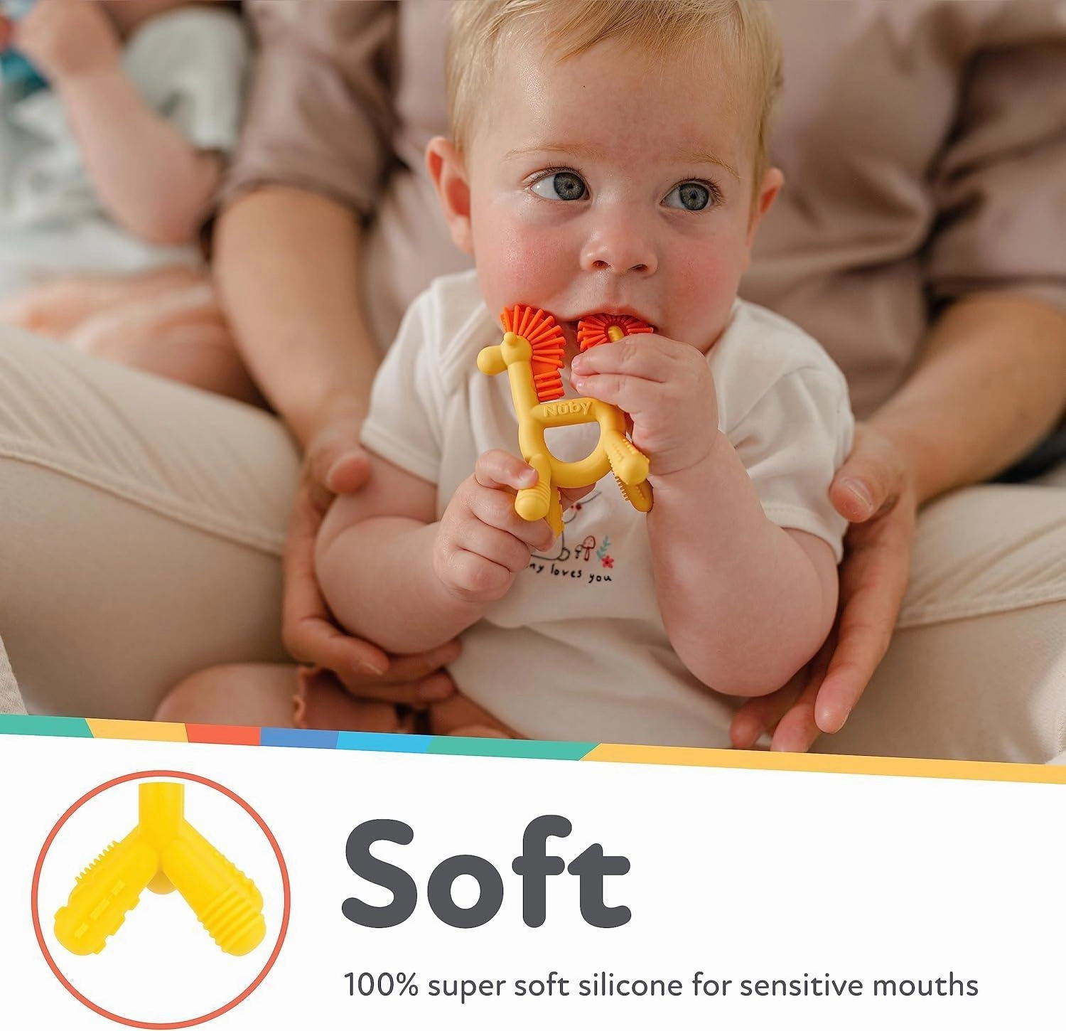 Nuby Geo Zoos 100% Baby Silicone Teether