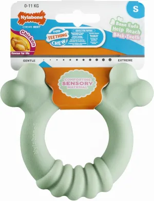 Nylabone, Puppy Teether Sensory Chew Toy Chicken Small - For Puppies up to 11kg