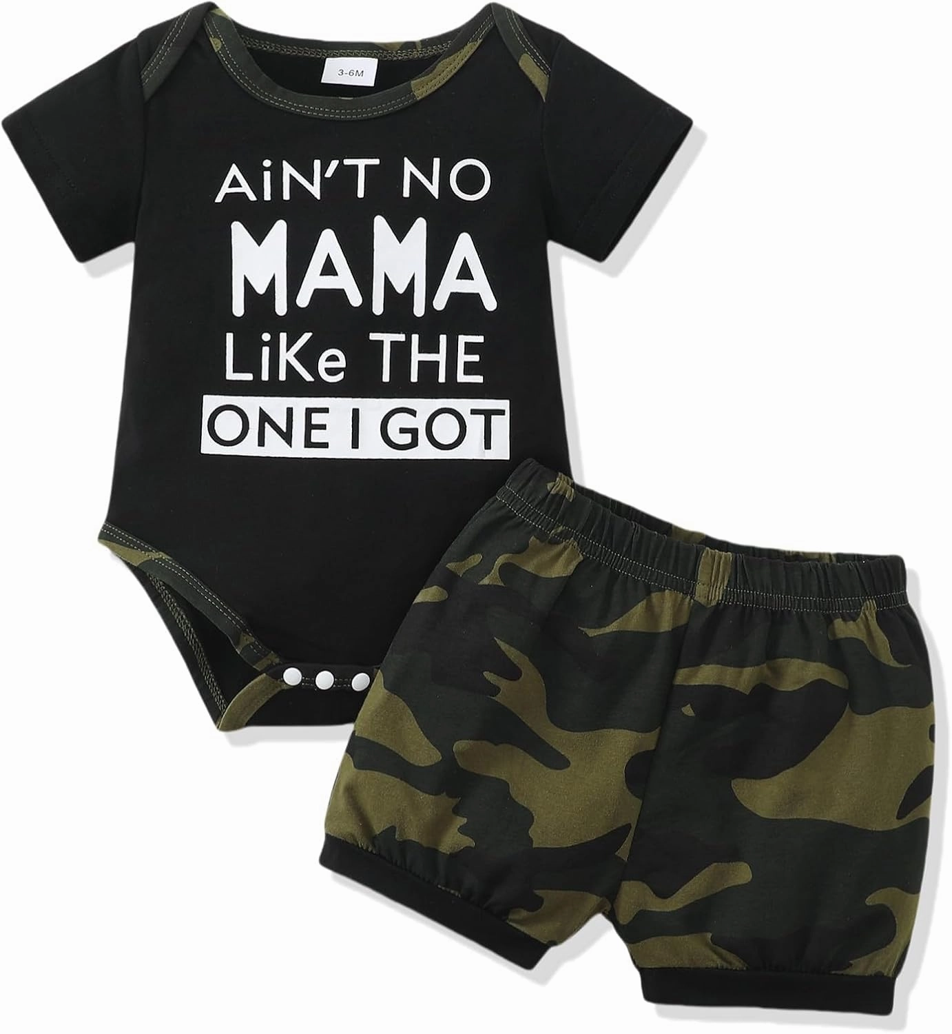 NZRVAWS Newborn Baby Boy Clothes Letter Printed Romper Shorts Summer Infant Outfits Camo Clothing Set 0 3 6 9 12 Months