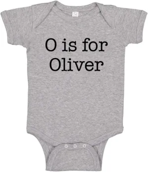 O is for Oliver Baby Infant Bodysuit