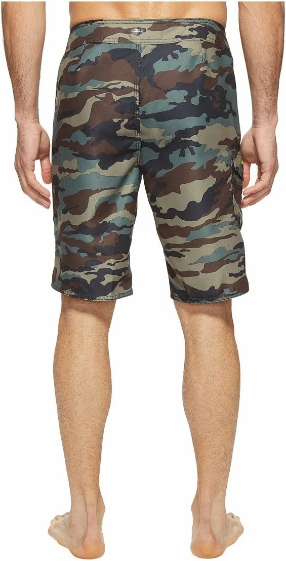 O'NEILL Men's 21 Inch Geo Print Boardshorts - Water Resistant Swim Trunks for Men with Quick Dry Stretch Fabric and Pockets