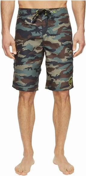 O'NEILL Men's 21 Inch Geo Print Boardshorts - Water Resistant Swim Trunks for Men with Quick Dry Stretch Fabric and Pockets