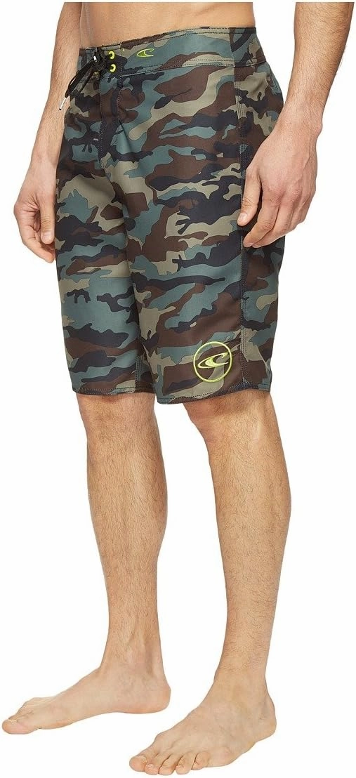 O'NEILL Men's 21 Inch Geo Print Boardshorts - Water Resistant Swim Trunks for Men with Quick Dry Stretch Fabric and Pockets