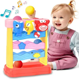 OCHIDO Toys for 1 2 3 Years Old Girls, Toddler Musical Toys for 6-12-18-24 Months, Interactive Toys with Light & Sound, Montessori Toys, Christmas Birthday Gifts for Baby Age 1-2 Years Old