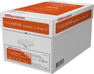 Office Depot ImagePrint FSC Certified Multiuse Paper by Domtar, 8 1/2in x 11in, 20 Lb, White, 500 Sheets Per Ream, Case Of 5 Reams, 1914