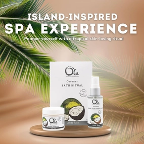 Ola Tropical Apothecary Coconut Gift Set - Body Butter, Deep Sea Mist, and Bath Ritual