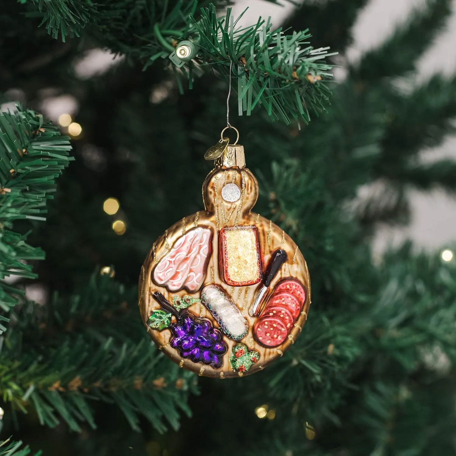 Old World Christmas Charcuterie Board Glass Blown Christmas Tree Ornament