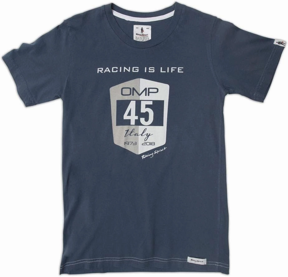 OMP Racing Spirit Racing-is-Life Tee (Size: Small, Slate)