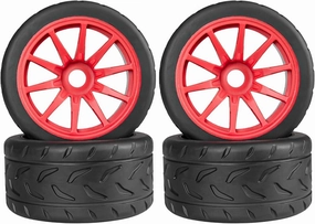 On Road Tire Tyre 17mm Wheel Rims for Arrma 1/7 Infraction Limitless Felony FS Racing Model GT RC Car Upgrade On Road Tyre 4Pcs One Set(4 Big)