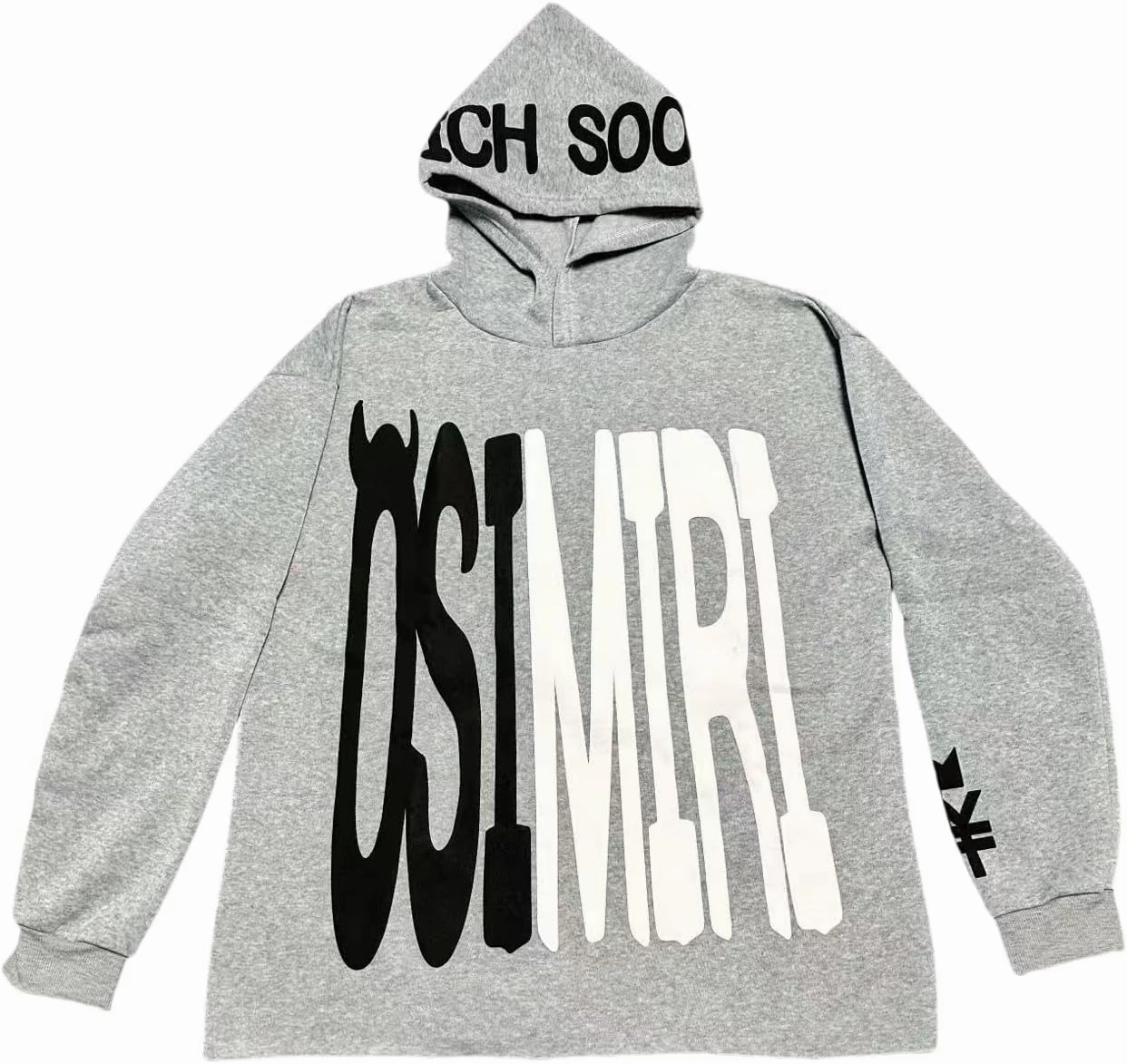 OSIMIRI Letter Print Oversized Hoodie For Both Men And Women Pullover Sweatshirt Harajuku Star Jacket Streetwear