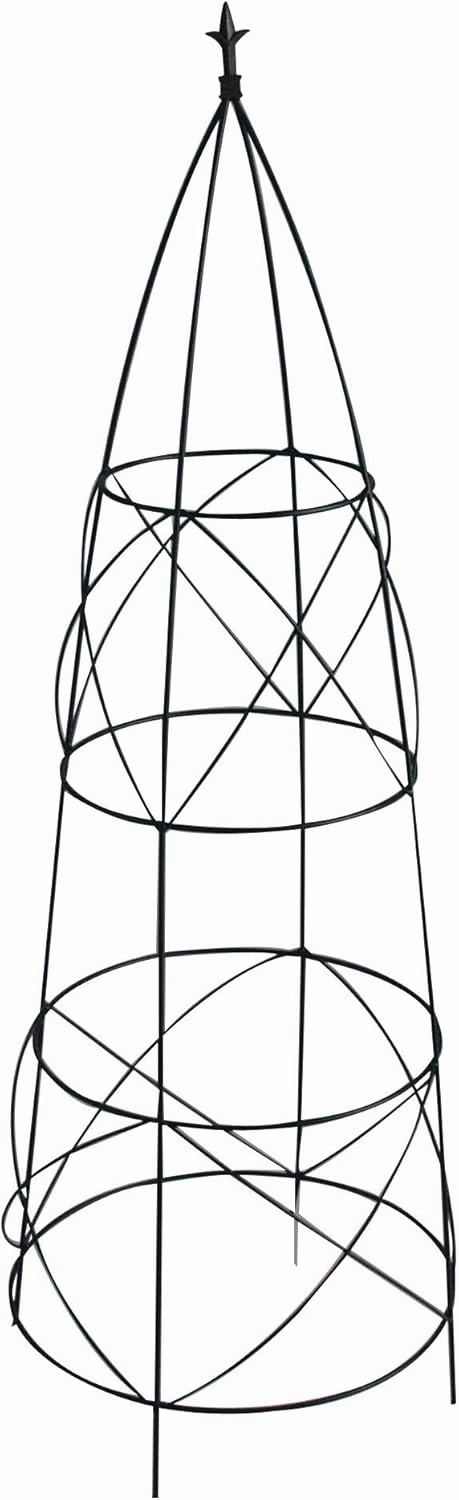 Panacea 89357 Circular Obelisk with Finial, Black, 36-Inch