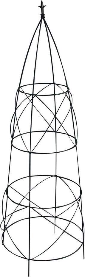 Panacea 89357 Circular Obelisk with Finial, Black, 36-Inch
