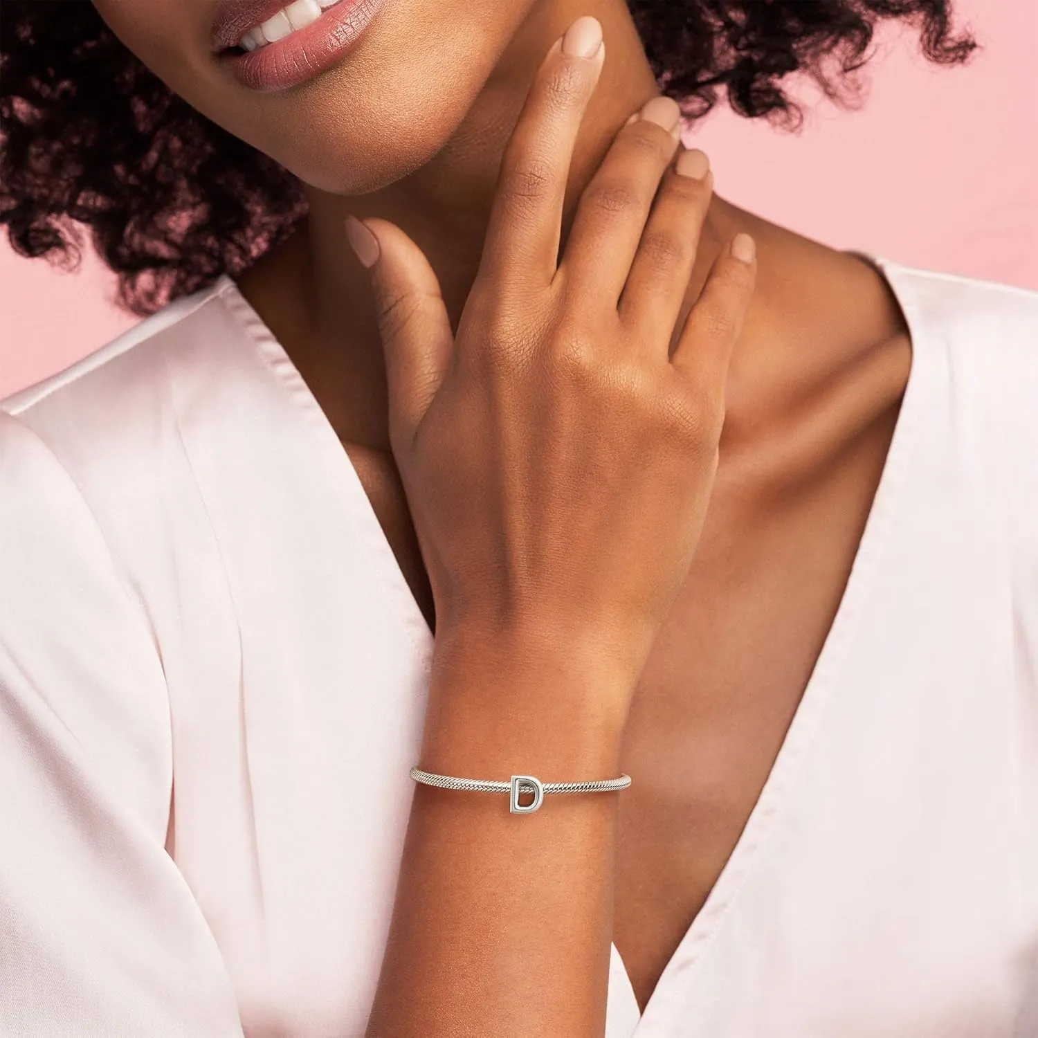 Pandora Alphabet Charm - Compatible Moments - Gift for Her - Made with Sterling Silver - with Gift Box