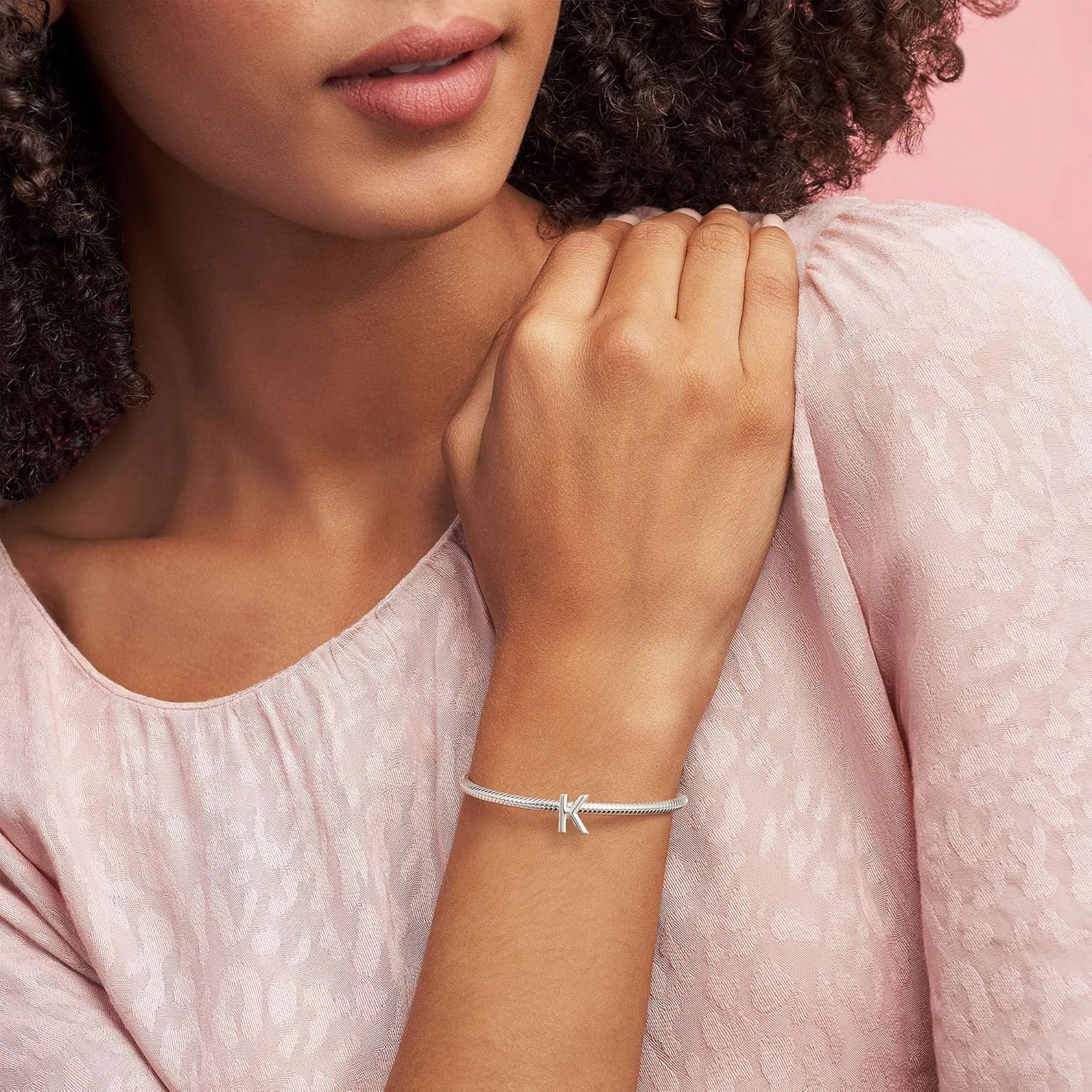 Pandora Alphabet Charm - Compatible Moments - Gift for Her - Made with Sterling Silver - with Gift Box