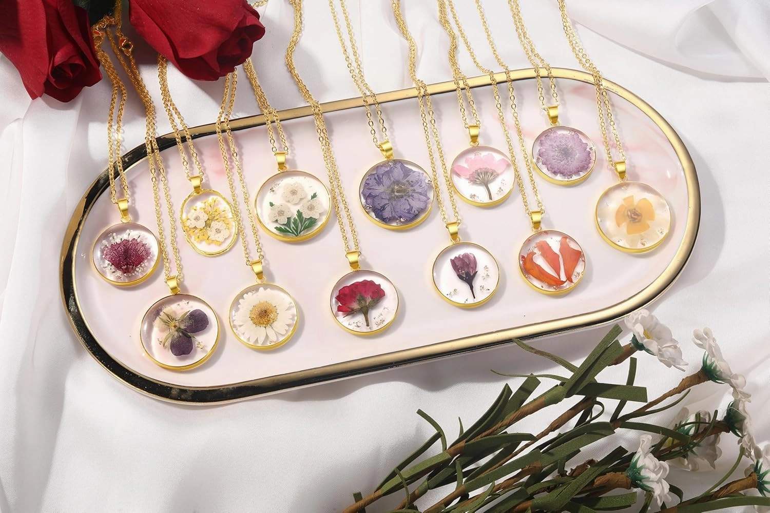 Pansy Pressed Wildflower Necklace | Birth Month Real Flower Necklace | Violet Necklace | Hand Pressed | February Month Flower | Bridesmaid | Gift for her | Birthday | 18”