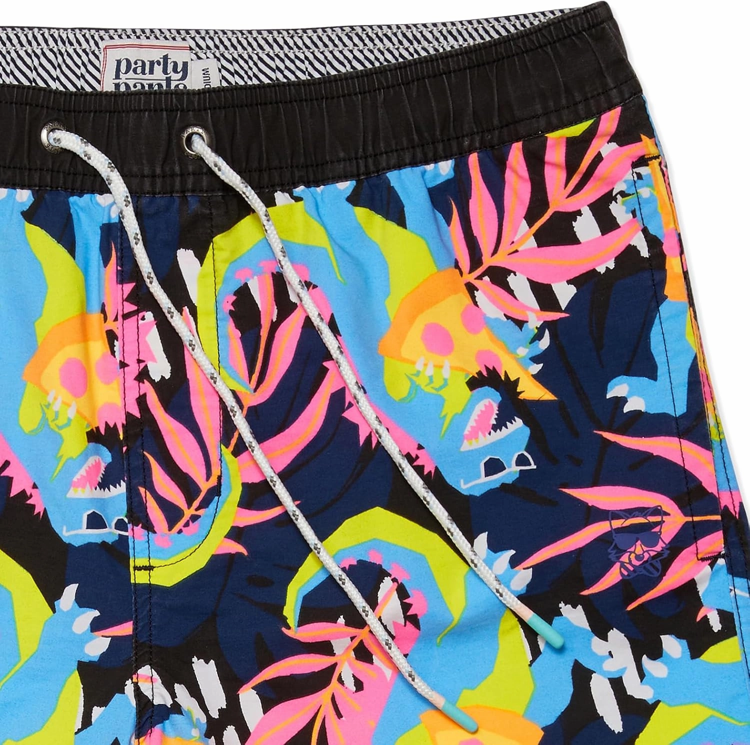 Party Pants USA Men’s Swim Trunks, Characters, Stretch Swimming Board Shorts, 5.5” Inseam