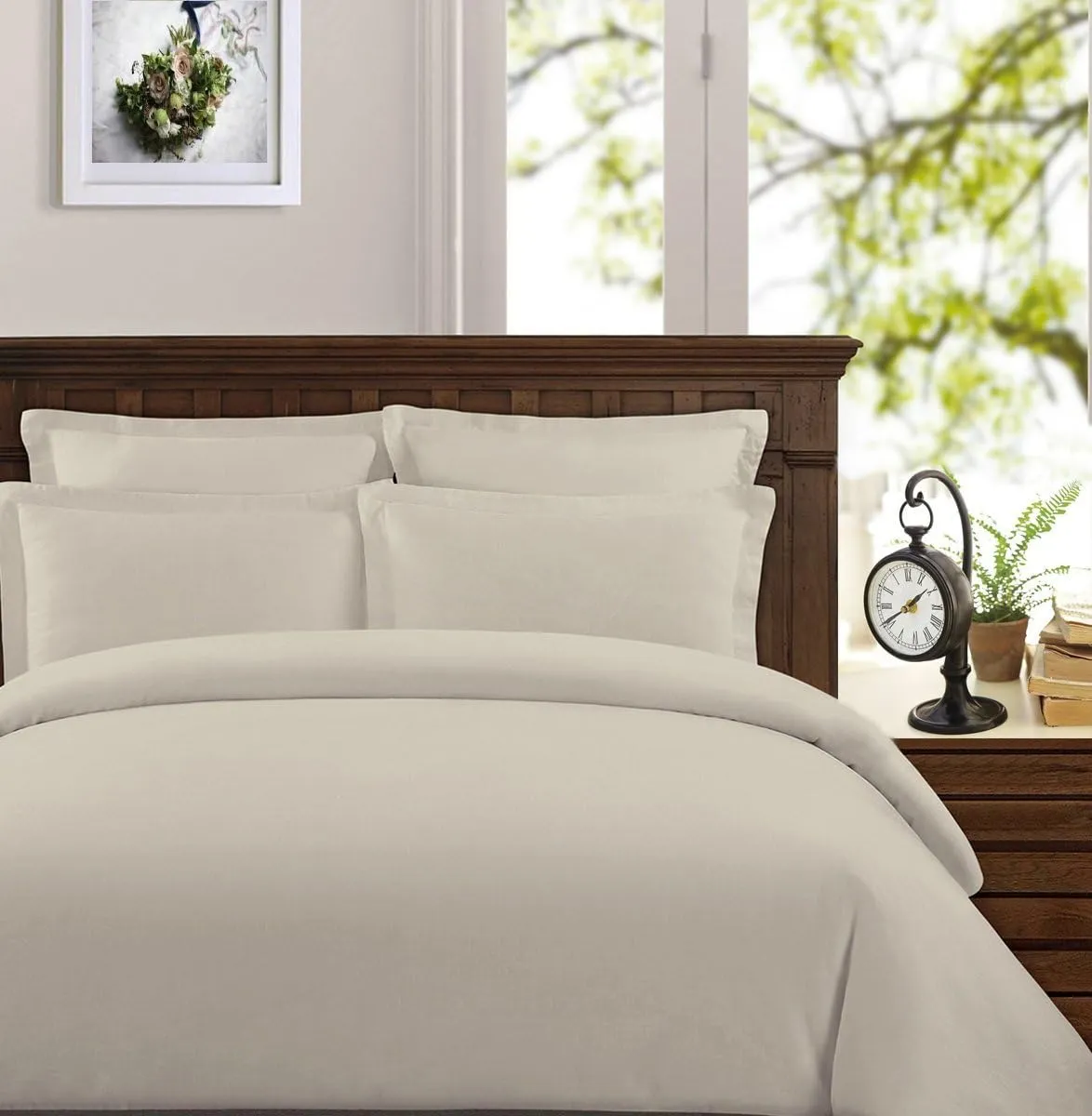 Peru Pima Duvet Cover Set – King/Cal King, 100% Peruvian Pima Cotton, Percale, 415 Thread Count, Cooling & Breathable, Hidden Zipper, Hotel-Quality Soft Bedding, 3 Pieces, Ivory
