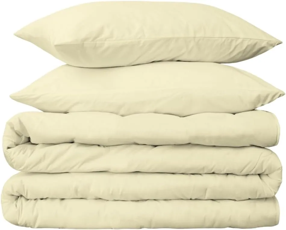 Peru Pima Duvet Cover Set – King/Cal King, 100% Peruvian Pima Cotton, Percale, 415 Thread Count, Cooling & Breathable, Hidden Zipper, Hotel-Quality Soft Bedding, 3 Pieces, Ivory