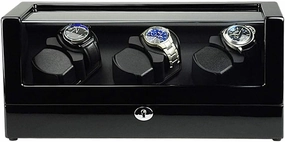 Piano Paint Automatic Watch Winder Box, 5 Roating Mode, Watch Display Storage Box, Mute Motor, Transparent Window, Contains Watch Pillow,6 0