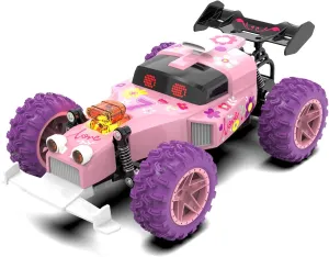 Pink Remote Control Car for Girls, RC Race Car Girl Toy with Colored Lighting Eyes, Rechargeable Battery, 2.4GHz RC Toy Vehicle for Kids, Birthday Christmas Toy Gifts.