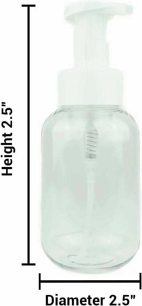 Plastic Clear 10oz Foam Soap Spray Bottle: 12 pack - Empty Spray Bottles - Clear Refillable Container for Water, Essential Oils, Hair, Adjustable Head Sprayer and Stream