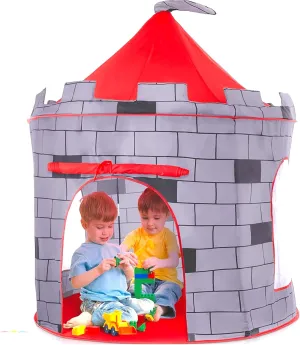 Play22 Kids Play Tent Knight Castle - Portable Pop Up Tent - Foldable into Carrying Bag - Childrens Play for Indoor & Outdoor Use - Playhouse for Boys & Girls