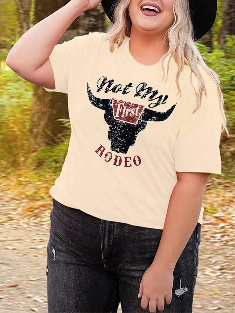 Plus Size Cowboy Shirt Cowgirls Tshirt Retro Rodeo Western Tops Country Music Tees Casual Holiday Concert Outfit(2-5X)
