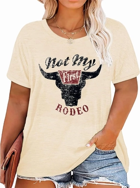Plus Size Cowboy Shirt Cowgirls Tshirt Retro Rodeo Western Tops Country Music Tees Casual Holiday Concert Outfit(2-5X)
